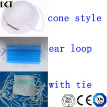 Medizinische Gesichtsmaske Ready Supplier Ear Loop gebunden Kegel Typen Kxt-FM10